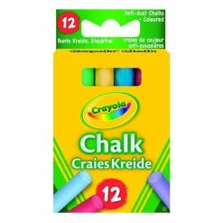 New ⭐ Crayola Anti-Dust Colour Chalk Sticks 12 Pack 😍