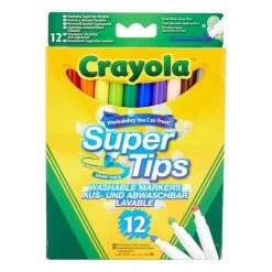 Budget 🔔 Crayola Supertips Superwashable Felt Tips 12 Pack 😀