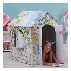 Flash Sale 🤩 Hobbycraft Colour-In Cardboard Fairy Playhouse 88cm 🧨