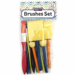 Outlet 🌟 Hobbycraft Kids Paint Brush Set 12 Pack 🔥 -Hobbycraft Shop 606688 1000 3 kids paint brush set 12 pack