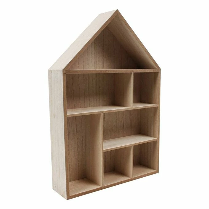 Wholesale ๐ Hobbycraft Wooden House Shelf 30cm X 45cm X 8cm ๐งจ 1 Wholesale ๐ Hobbycraft Wooden House Shelf 30cm X 45cm X 8cm ๐งจ