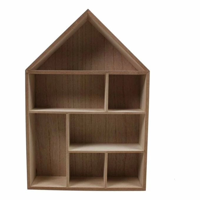 Wholesale ๐ Hobbycraft Wooden House Shelf 30cm X 45cm X 8cm ๐งจ 2 Wholesale ๐ Hobbycraft Wooden House Shelf 30cm X 45cm X 8cm ๐งจ - Image 2