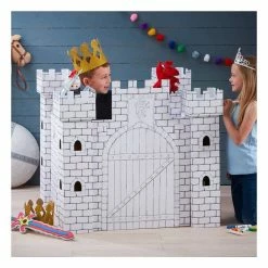 Outlet 🎉 Hobbycraft Colour-In Cardboard Castle Playhouse 91cm ⭐