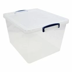 Coupon 🤩 Really Useful Products Really Useful Clear Plastic Storage Box 33.5 Litres ✨