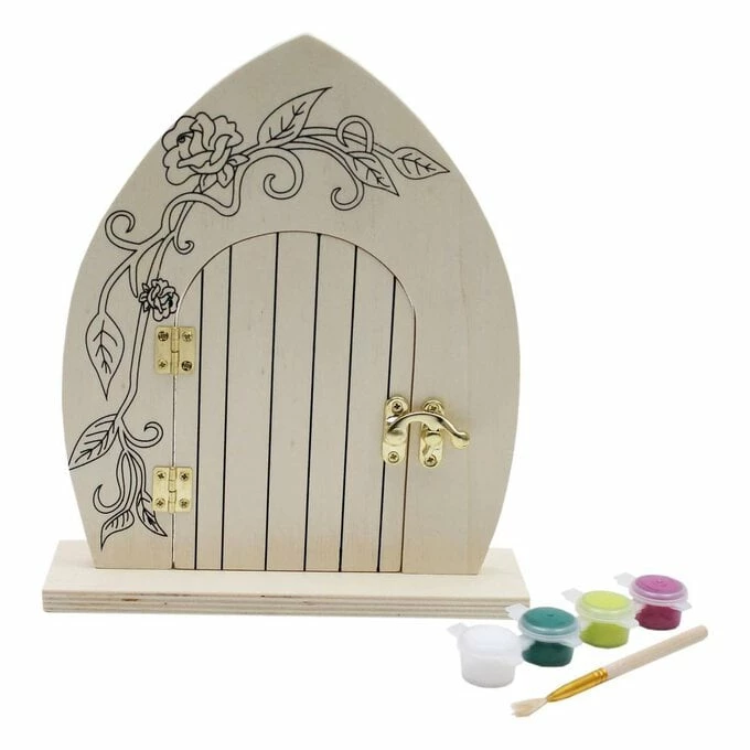 Promo 💯 Hobbycraft Paint Your Own Wooden Fairy Door 😀 1 Promo 💯 Hobbycraft Paint Your Own Wooden Fairy Door 😀