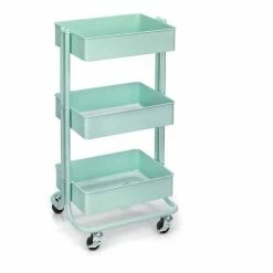 New ✨ Hobbycraft Mint Green Three Tier Storage Trolley 🎁