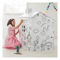 Outlet 👏 Hobbycraft Colour-In Cardboard Playhouse 92cm ✔️