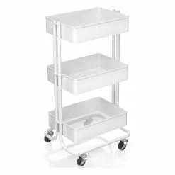 Buy ✔️ Hobbycraft Pure White Three Tier Storage Trolley 😉