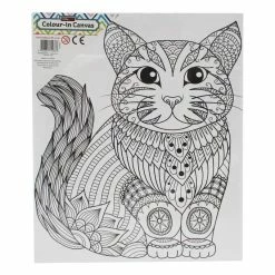 Wholesale 🔔 Hobbycraft Cat Colour-In Canvas 😍