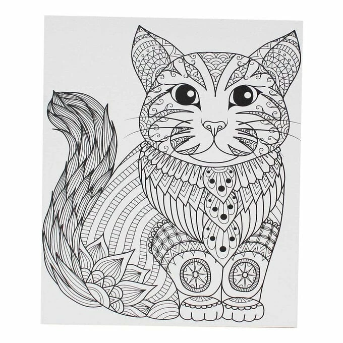 Wholesale 🔔 Hobbycraft Cat Colour-In Canvas 😍 2 Wholesale 🔔 Hobbycraft Cat Colour-In Canvas 😍 - Image 2