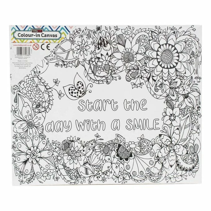 Hot Sale ๐ Hobbycraft Smile Colour-In Canvas ๐ 1 Hot Sale ๐ Hobbycraft Smile Colour-In Canvas ๐