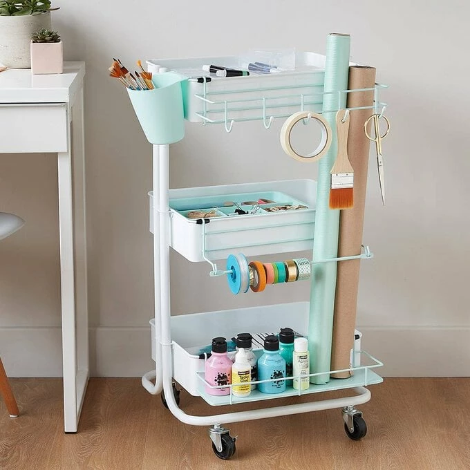 Promo โญ Hobbycraft Mint Green Trolley Tray ๐ฅฐ 2 Promo โญ Hobbycraft Mint Green Trolley Tray ๐ฅฐ - Image 2