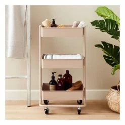 Hobbycraft Shop -Hobbycraft Shop 646379 1004 2 cashmere three tier storage trolley