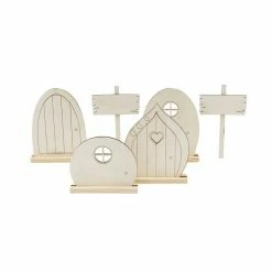 Best Sale ❤️ Hobbycraft Decorate Your Own Wooden Doors With Signposts 6 Pack 😍