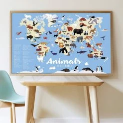Cheapest ⌛ Poppik Animals Of The World Sticker Poster ⭐ -Hobbycraft Shop 657531 1000 7 poppik animals of the world sticker poster