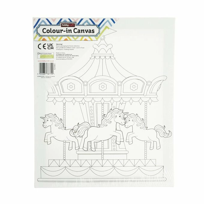 Promo 🌟 Hobbycraft Unicorn Colour-In Canvas 💯 1 Promo 🌟 Hobbycraft Unicorn Colour-In Canvas 💯
