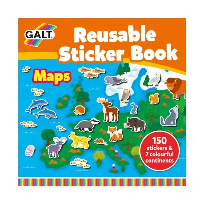 Promo 👍 Galt Maps Reusable Sticker Book 😉 1 Promo 👍 Galt Maps Reusable Sticker Book 😉